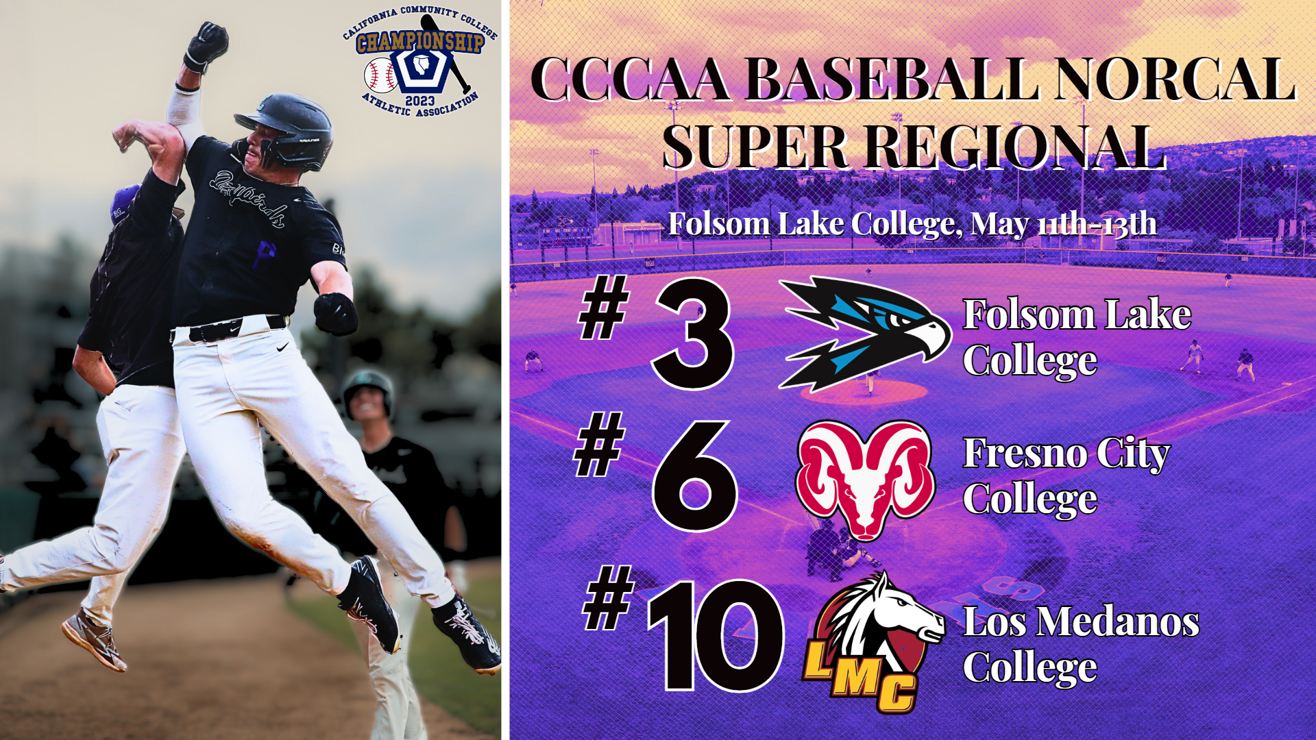 Stage Set for CCCAA Baseball Folsom Super Regional
