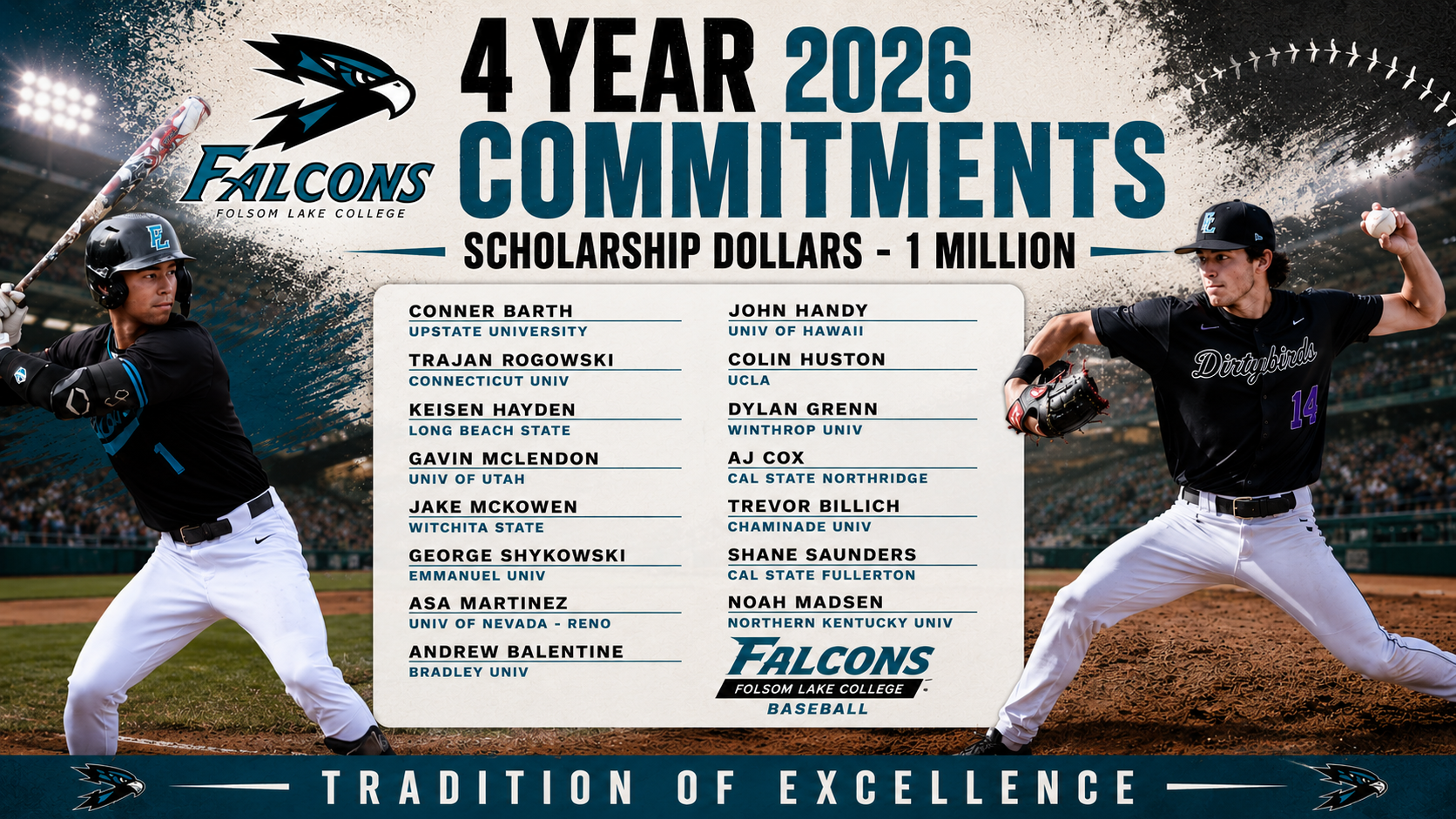 Falcons Baseball Earn National Honors and Celebrate 2026 Commitments
