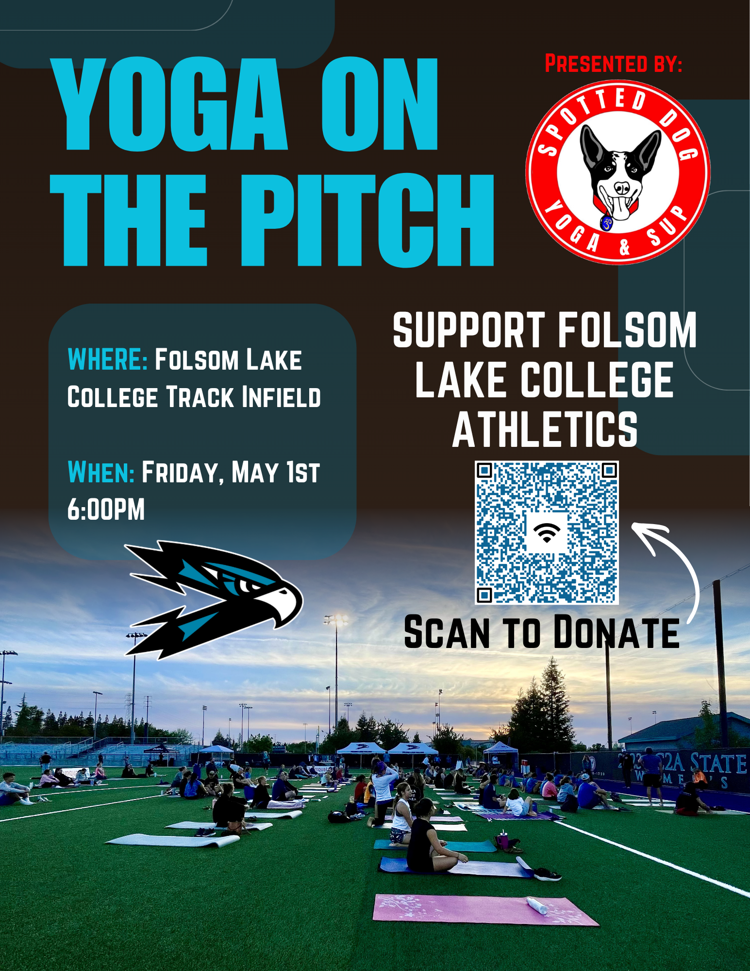 Yoga on the Pitch Brings Community Together to Support Folsom Lake College Athletics